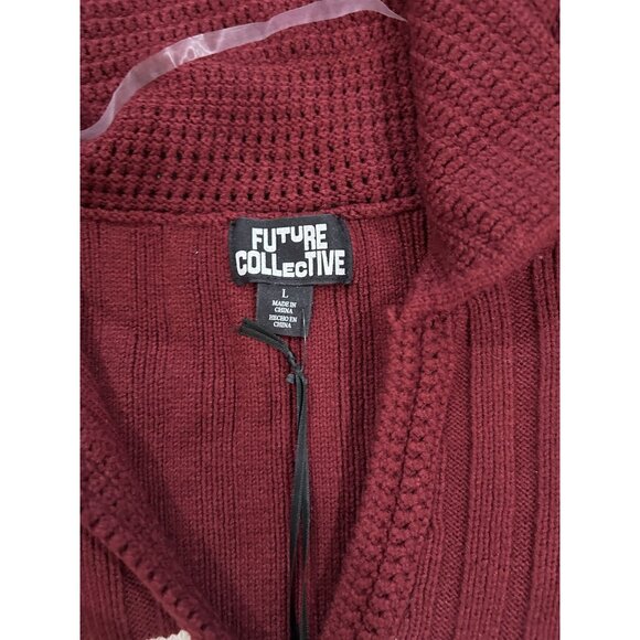 NEW with tags Women's L Long Sleeve Rugby Mini Sweater Dress - Future Collective - Picture 3 of 7